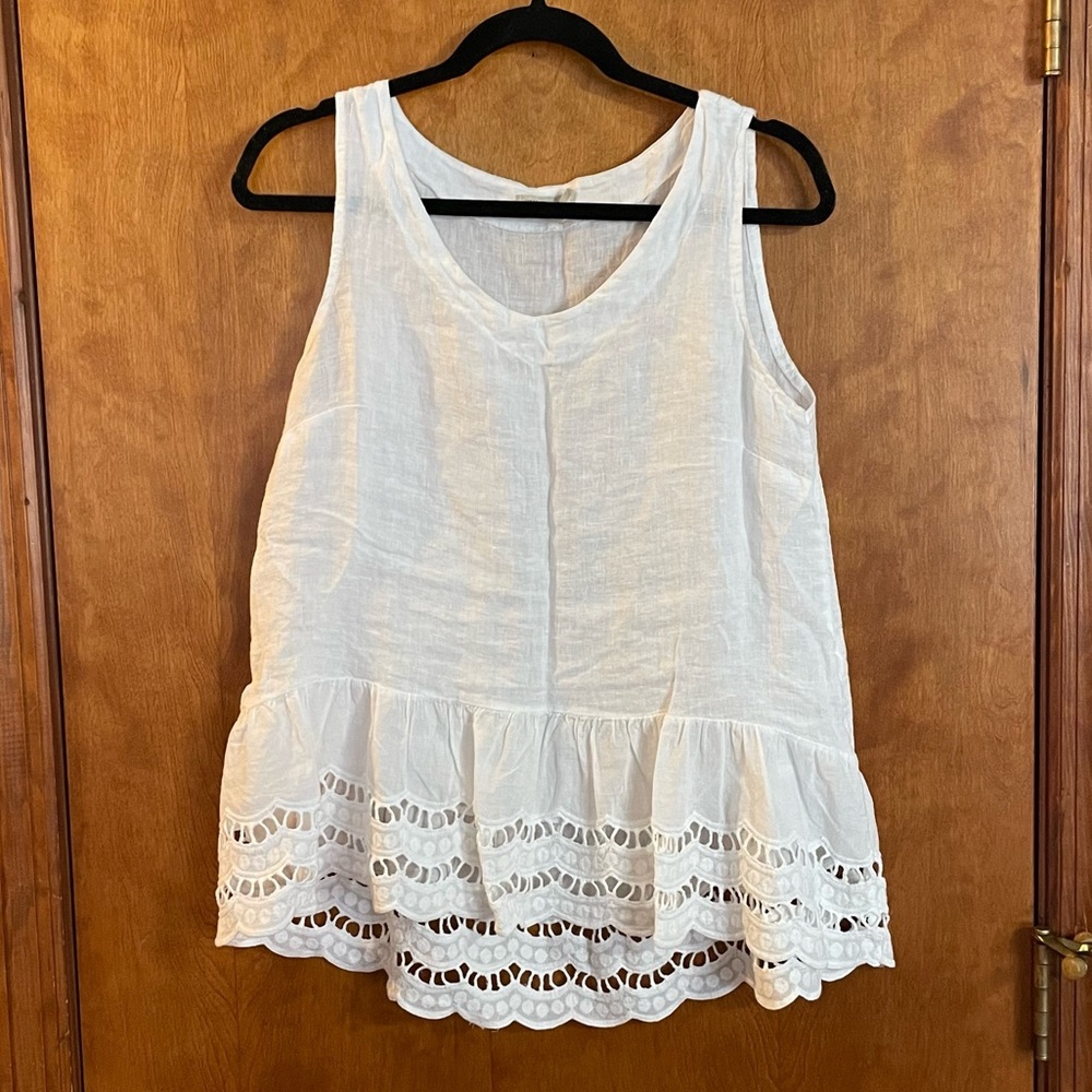VALENTINA Naldi 100% Linen Tank Top